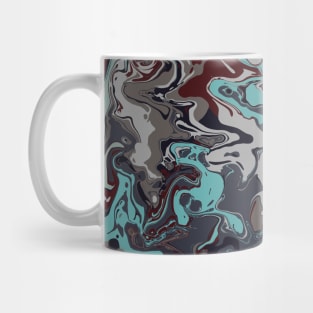 Deep Thoughts Marble - Digital Paint Spill Mug